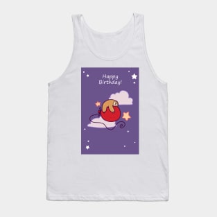 Happy Birthday Cloud Balloon Sloth Tank Top